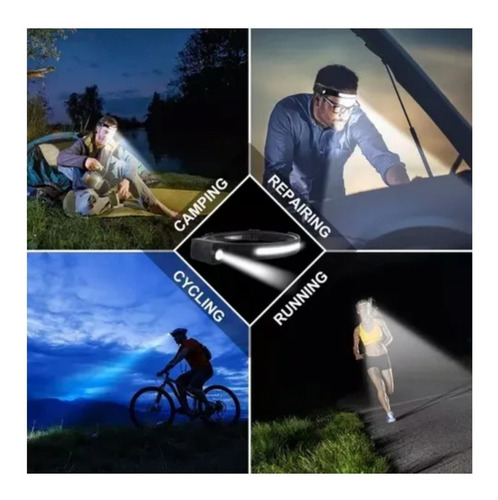 Linterna Led Cintillo Con Sensor Montado En La Cabeza