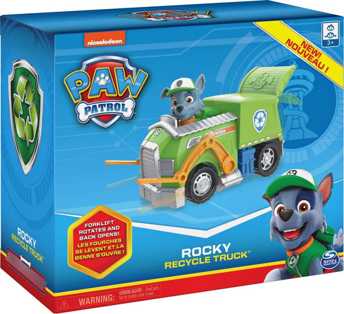 Figura Rocky Camion Reciclaje Cachorro Paw Patrol Juguete