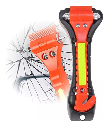 Martillo Emergencia Seguridad Rompe Cristal Corta Cinturón
