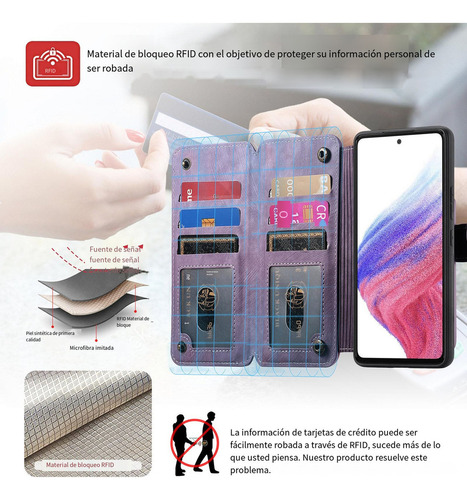 Funda De Piel Tipo Cartera Para Oppo C55/realme Neo7/realme Gt Master Edition, Funda Protectora Con Bolsillo Con Cremallera