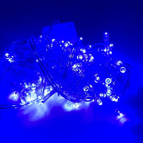 Pisca Pisca Luz De Natal 100 Lâmpadas Led Azul 110v