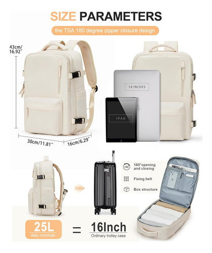 Mochila Grande De Viaje Para Mujer Impermeable C6-simple