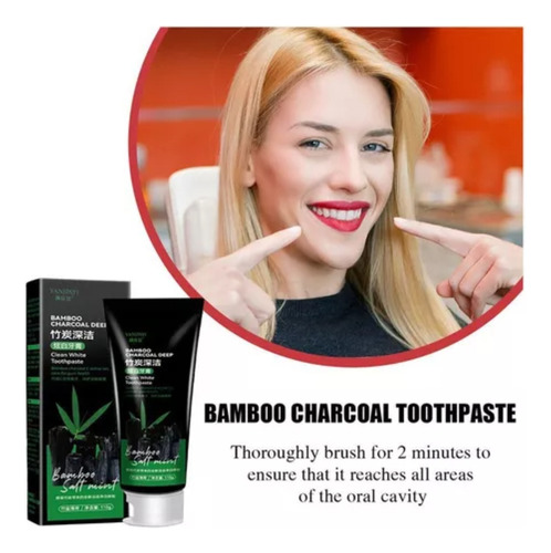 3pcs Pasta De Dientes Blanqueadora Con Carbón Activado Natur
