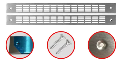 Kit 2 Grades De Ventilação Safanelli Forno De Embutir Inox