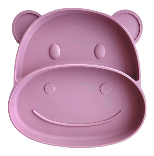 Plato De Silicón Alimenticio Forma De Hipopótamo Para Bebés