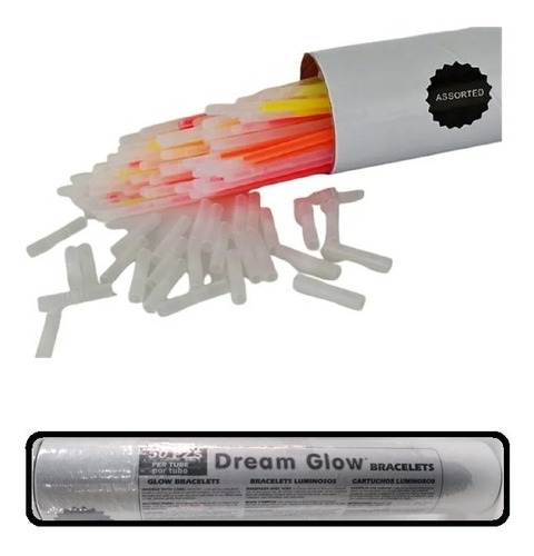 50 Pulseras Premium Glow Cyalume Neon