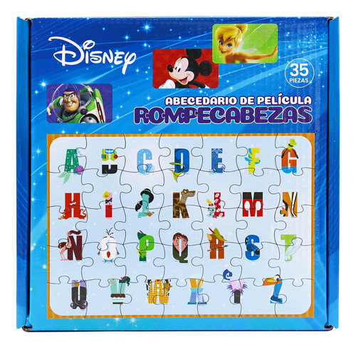 Rompecabezas Puzzle Abecedario De Película Disney 35 Piezas