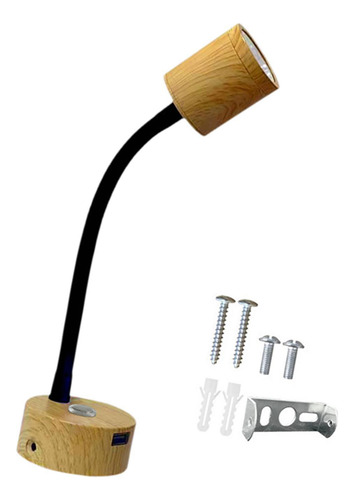 Luz De Lectura Led Ajustable, Iluminación Largo Negro