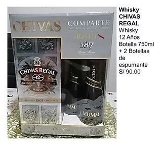 Whisky Chivas Regal, Johnnie Walker, Old Parr