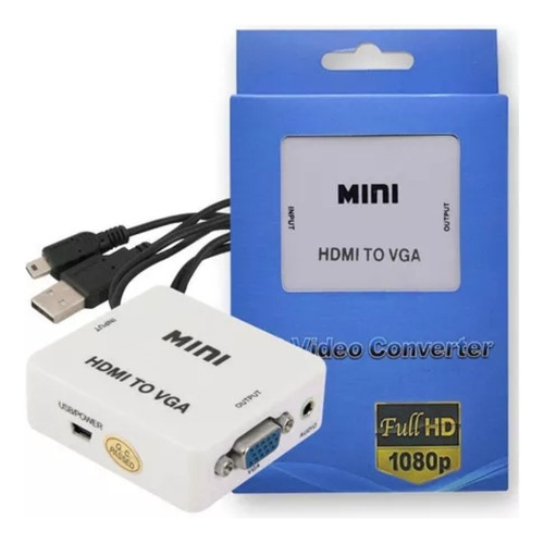 Convertidor /adaptador Hdmi A Vga Con Audio