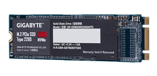 Imagen 2 de 5 de Disco Ssd Interno Gigabyte 256gb M.2 Pcie Nvme 2280