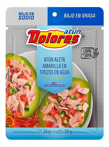 3 Pza Atún Dolores Aleta Amarilla En Agua 74 G