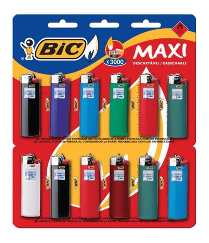 Isqueiro Bic Maxi 12 Unidades