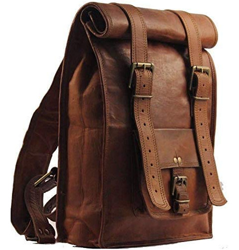 Mochila Cuero Para Ordenador Portatil Hombr Mujer Vintage