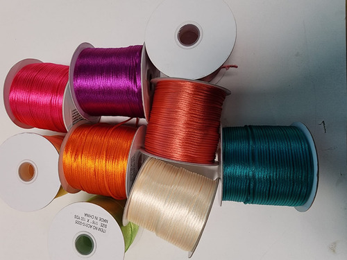 Cola De Rata 2mm Rollo 100 Metros Diferentes Colores Morado Cola De Rata Lisa