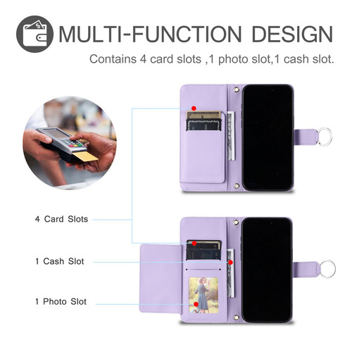 Funda Para Xiaomi Poco M6 Plus/c75/m7 Pro 5g Wallet De Piel Sintética Con Soporte Abatible Que Protege La Funda Del Telé