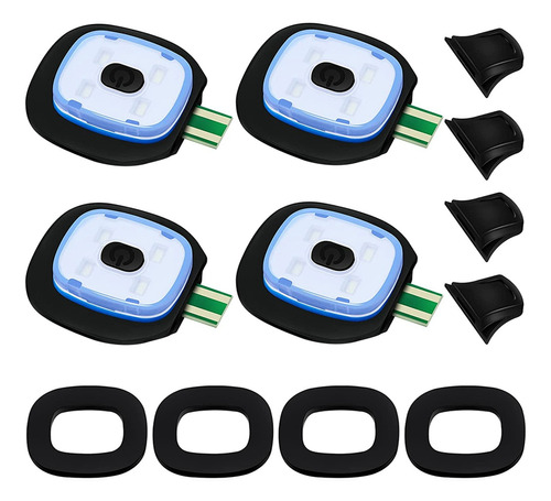 Luz Recargable Por Usb Para Gorro De Punto Led, 4 Piezas, Le