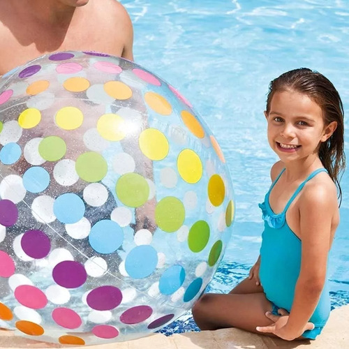 Pelota Inflable Intex Para Pileta Jumbo Reforzada 107 Cm