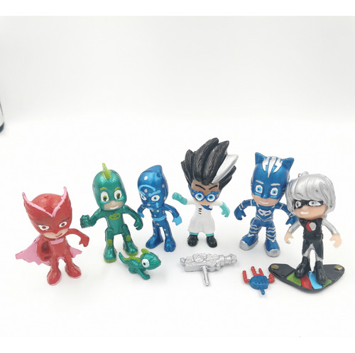 Figuras Héroes En Pijama Gatuno Gekko Set Bootleg 6 Pz