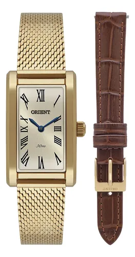 Relógio Orient Feminino Tank Troca Pulseiras Lgss0077 C3kx