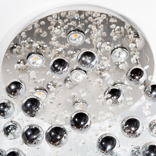 Lumimexico H9268-1 Lámpara De Techo Bolas De Cristal Cromo Gu10 50w 7 Luces