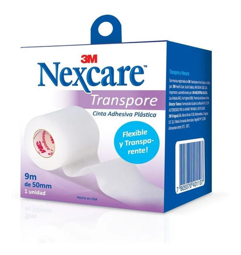 3m Nexcare Cinta Hipoalergénica Transpore 5.00mm X 9m 