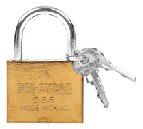 Comprar Candado Dorado Lockers 38mm Cofres Valijas 3 Llaves Dorado