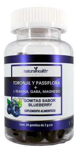 Gomitas Relax (blueberry) Toronjil Pasiflora Naturalhealth