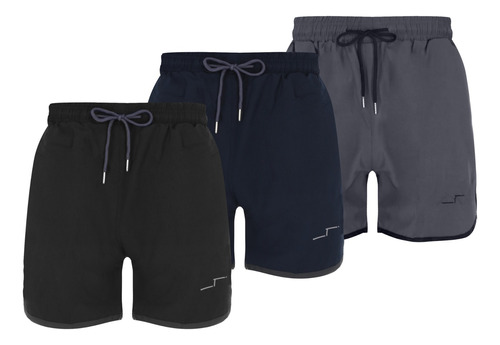 Paquete De 3 Shorts Deportivos Stretch Hombre Para Entrenar