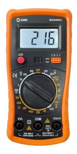 Multimetro Tester Digital Medidor Display Led Bawm02