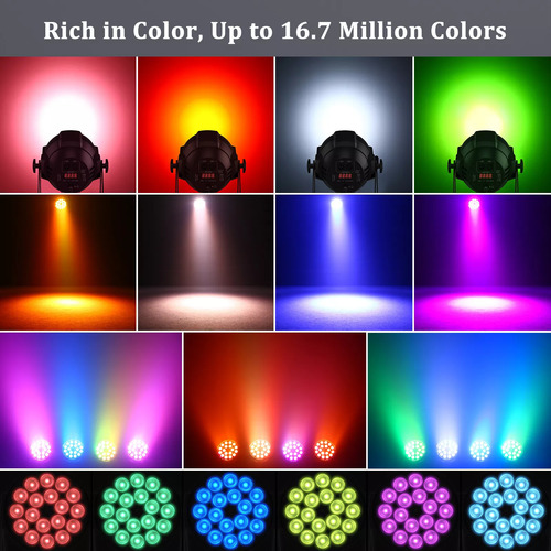 270w Cañon Led Rgbw Luces De Colores Iluminación De Fiesta