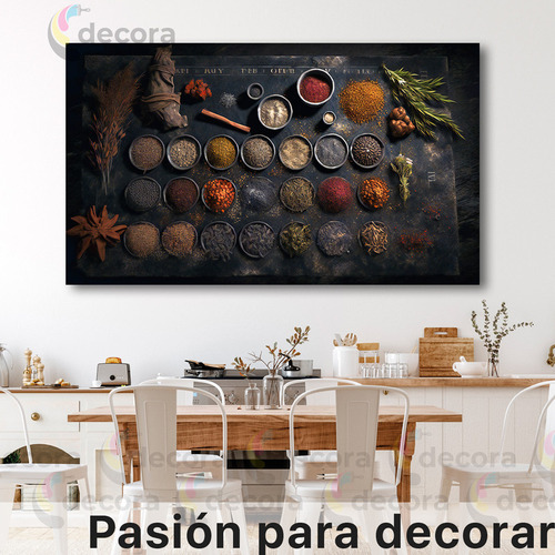 Cuadro Decorativo Para Comedor Semillas Especias 60x90 E6