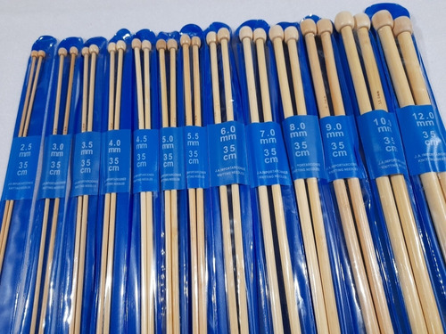 Set De Palillos Para Tejer Bambú