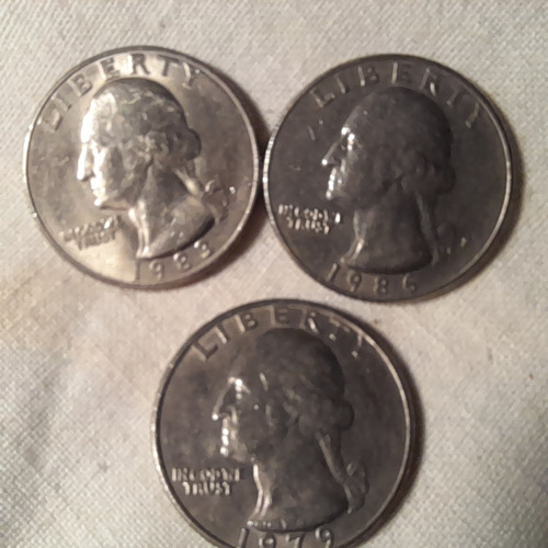 Moneda De Estados Unidos Quarter Dollar 1979/83/86 V/ Envío (Usado)