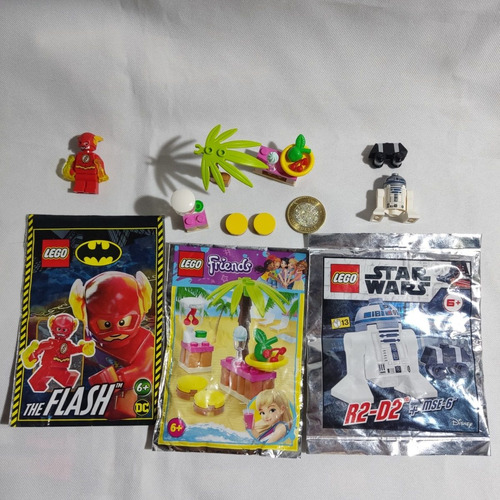 Lego Original Flash, Friends Y R2-d2 Con Mse-6 Vrs 1491 (Usado)