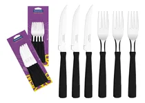 Comprar Juego De Cubiertos Tramontina Set 24 Piezas New Kolor Negro