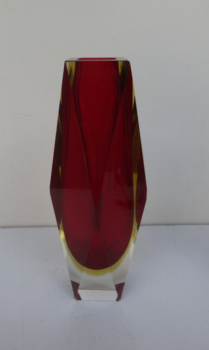Explêndido E Raro Vaso De Murano Italiano Sommerso 1950/60 (Usado)