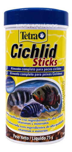 Ração Para Peixe Oscar Tetra Cichlid Sticks 75g