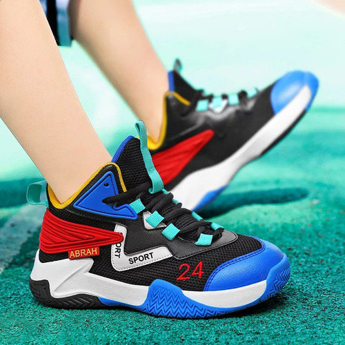 Zapatillas De Baloncesto Transpirables De Punto Para Niños