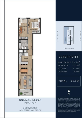 Imagen 2 de 12 de Apartamento En Venta - 2 Dormitorios - Terraza - Centro (montevideo)