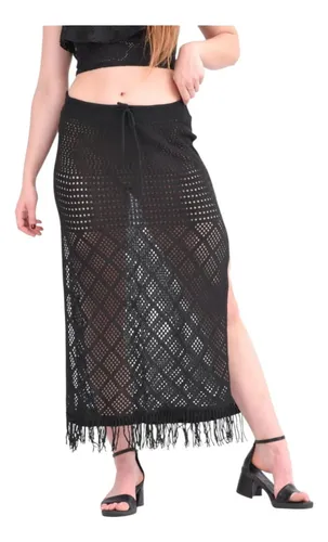 comprar Pollera O Falda Larga Calada De Hilo Estilo Playera Colores