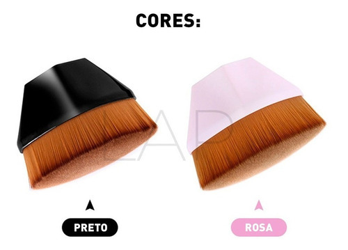 Pincel Mágico Hexagonal Base Maquiagem Tiktok Flawless Brush Cor Preto