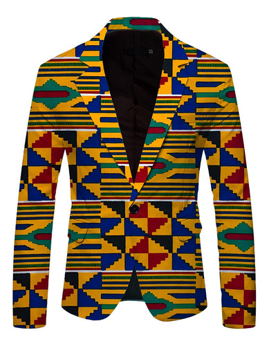 Traje Para Hombr Estilo Expreso Boton Bolsillo Impreso Manga