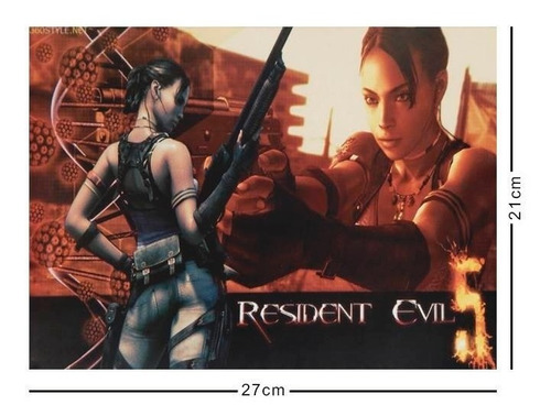 Resident Evil Cromo Poster Tamaño Carta 5 Africa