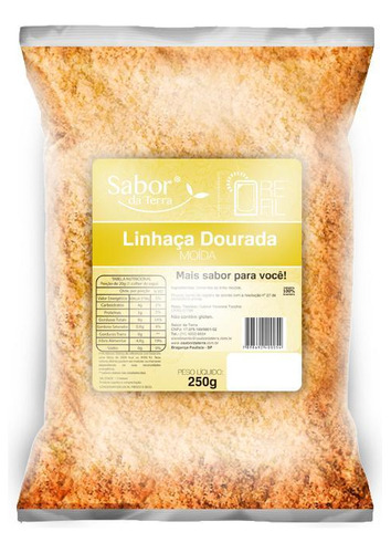 Farinha De Linhaça Dourada Micronizada Sabor Da Terra 250g