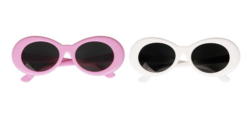 2x Retro Lentes De Sol Clout Oval Regalo Lindo Adorno Ligero
