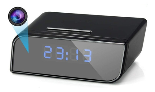 Reloj Alarma Despertador Con Cámara Wifi Espia Led Hdminicam