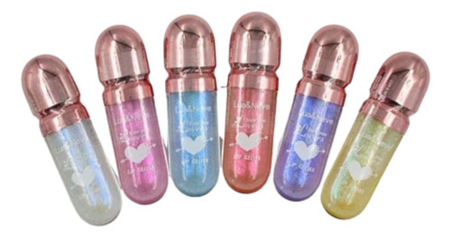 Lip Gloss Labial Love You Lovers Lua & Neve Kit Com 6 Peças