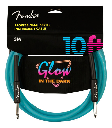 Cable Fender Glow In The Dark 3m Azul