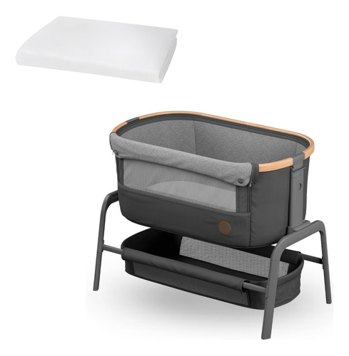 Cuna Colecho Lora Essential Grey - Protector De Colchón